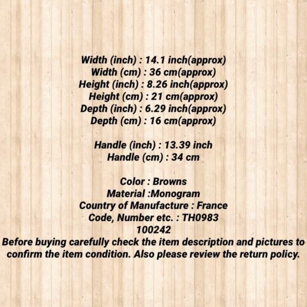 🌻💯Louis Vuitton Travel Bag Brown Leather - Picture 12 of 12